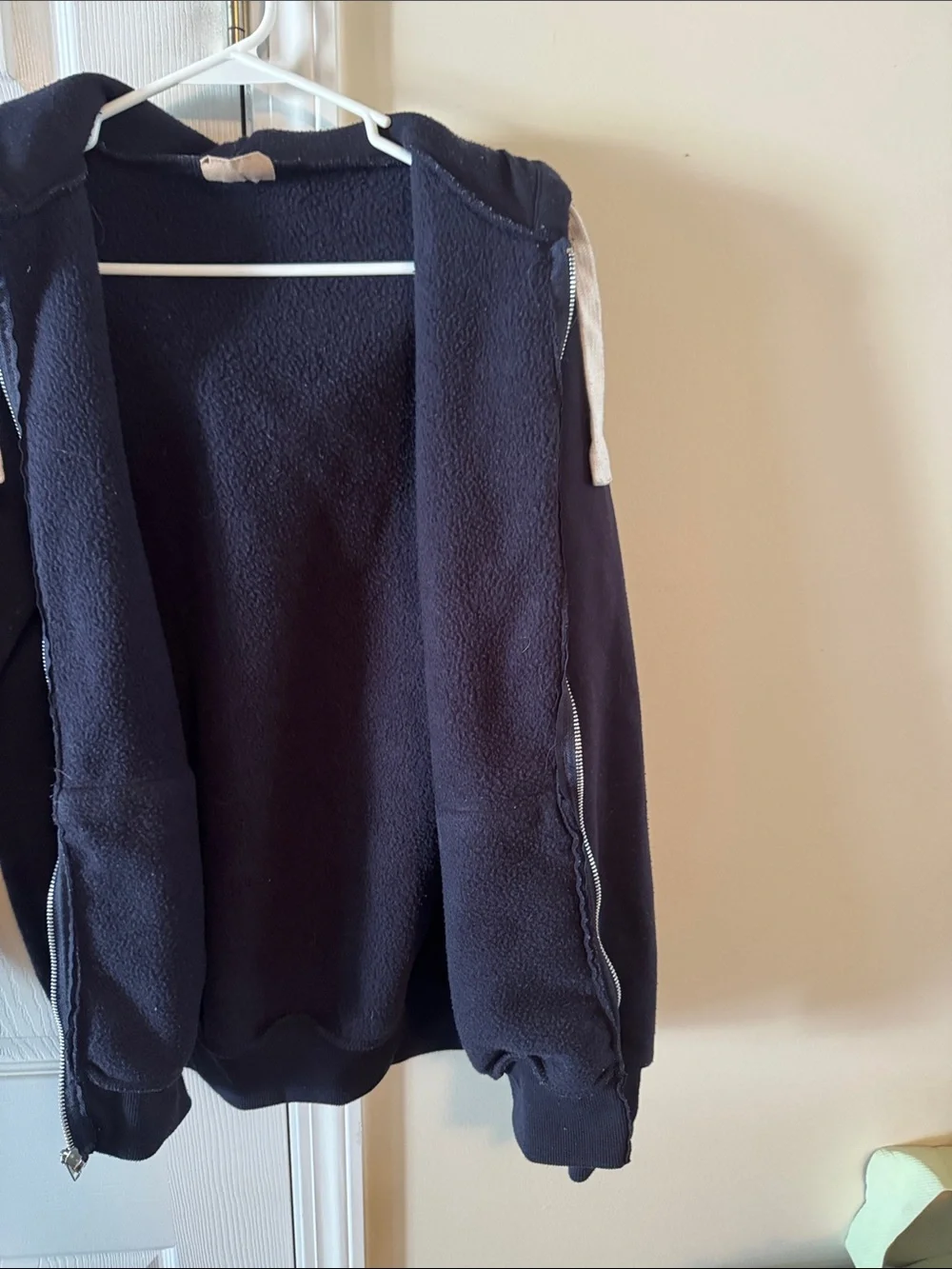 ALL ACCESS Black Men's Zip-Up Fleece Hoodie Bomber Jacket